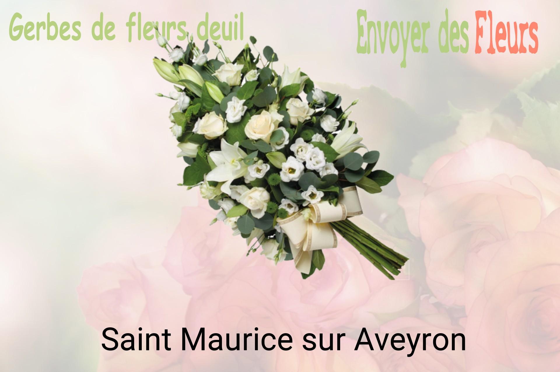 Gerbe de fleurs de deuil livrée à Saint-Maurice-sur-Aveyron